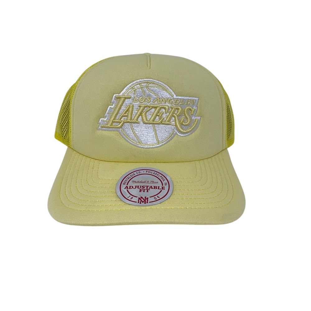 Mitchell & Ness Los Angeles Lakers Pastel Trucker Snapback Hat OSFA Yellow NBA